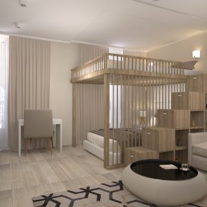 Квартира-студия 30 кв. м в г. Сочи