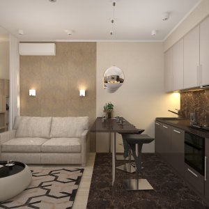 Квартира-студия 30 кв. м в г. Сочи